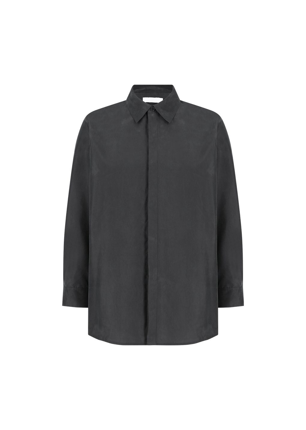cupro shirt, charcoal