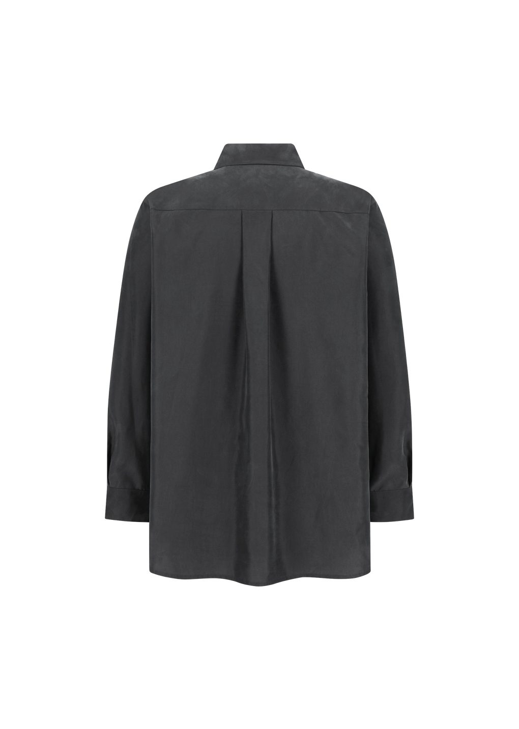 cupro shirt, charcoal