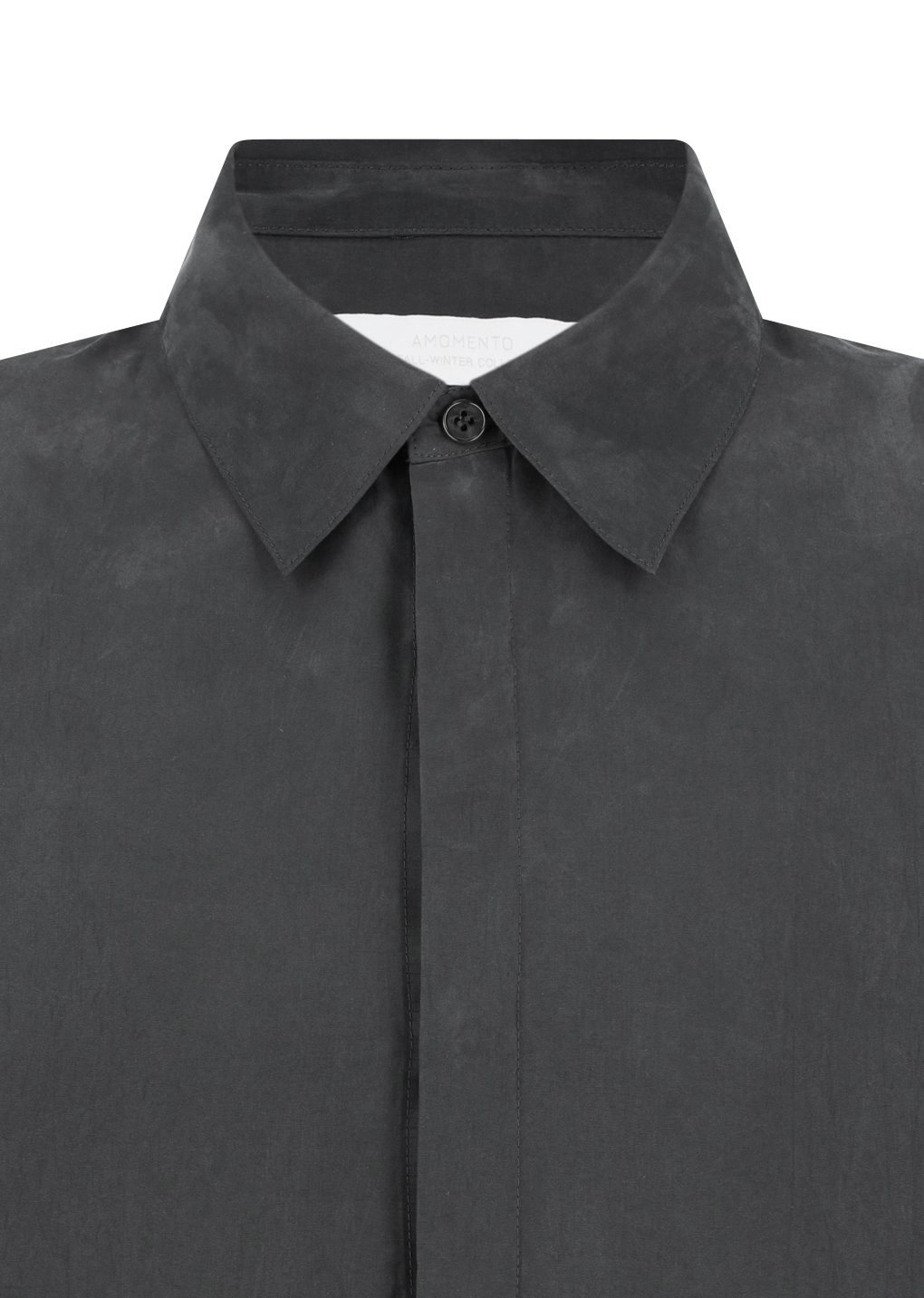 cupro shirt, charcoal