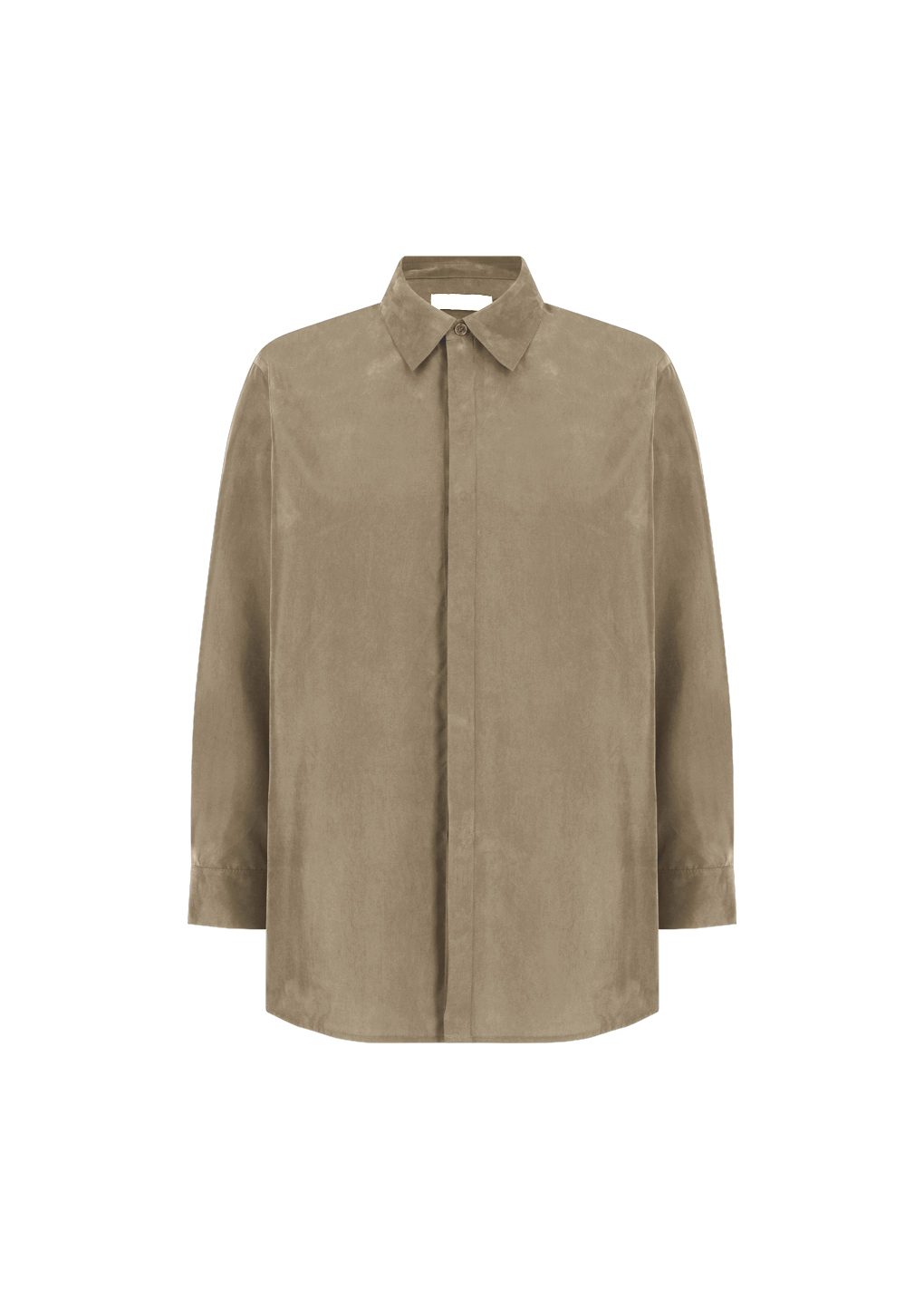 cupro shirt, khaki