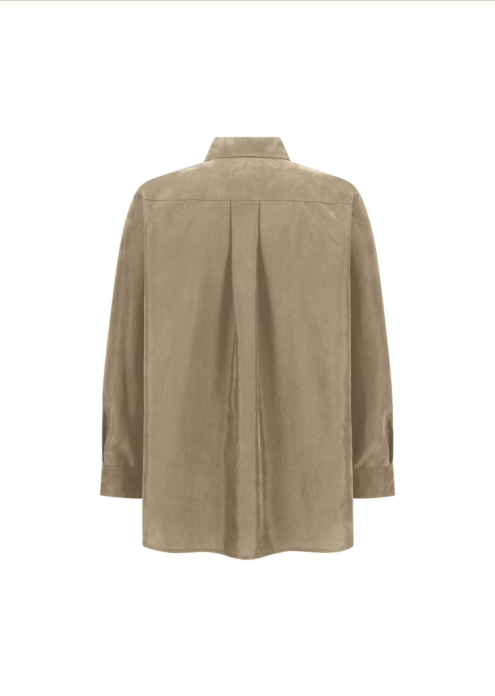 cupro shirt, khaki