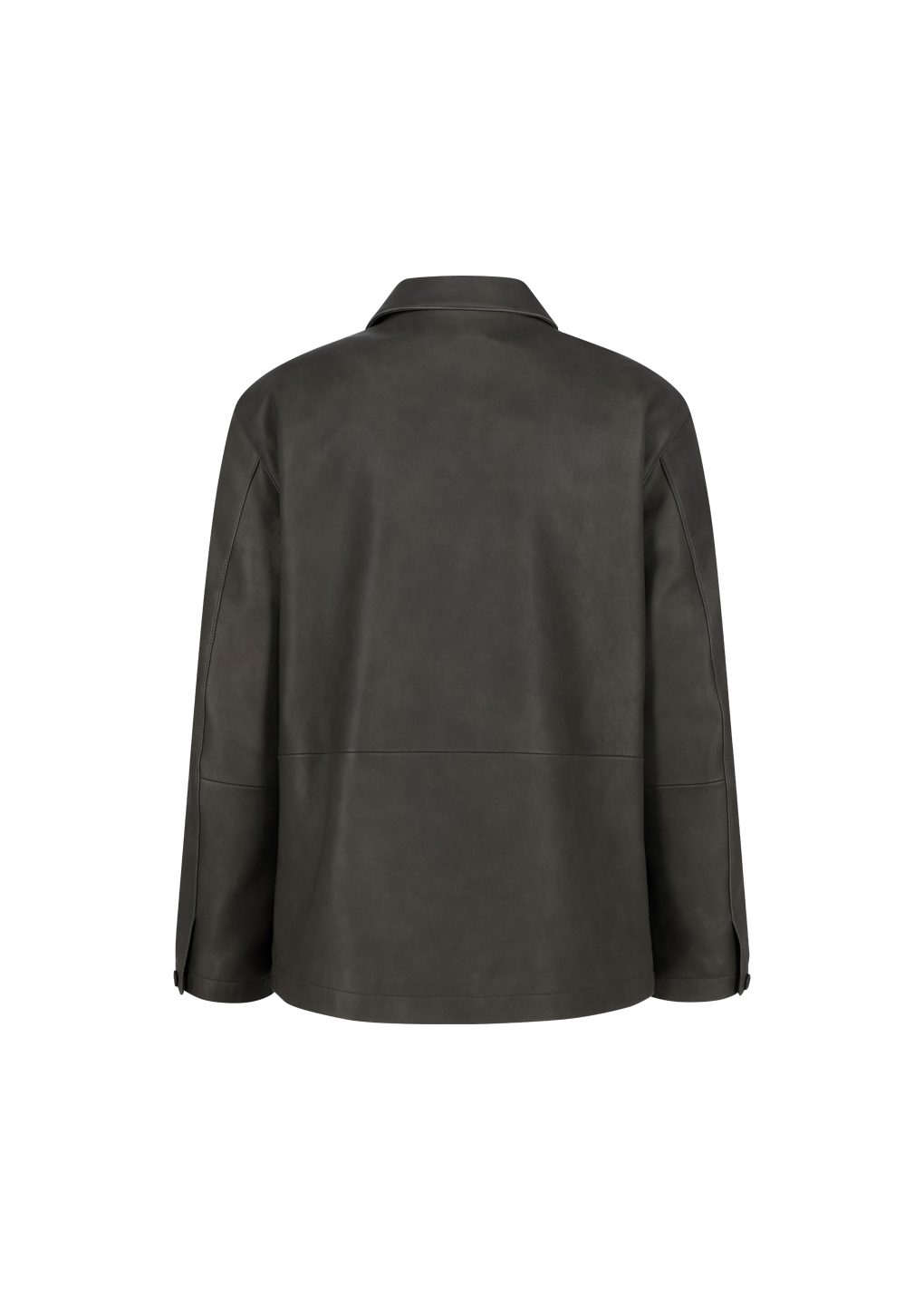 lambskin mid jacket, brown