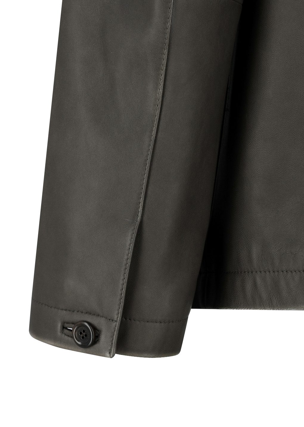 lambskin mid jacket, brown