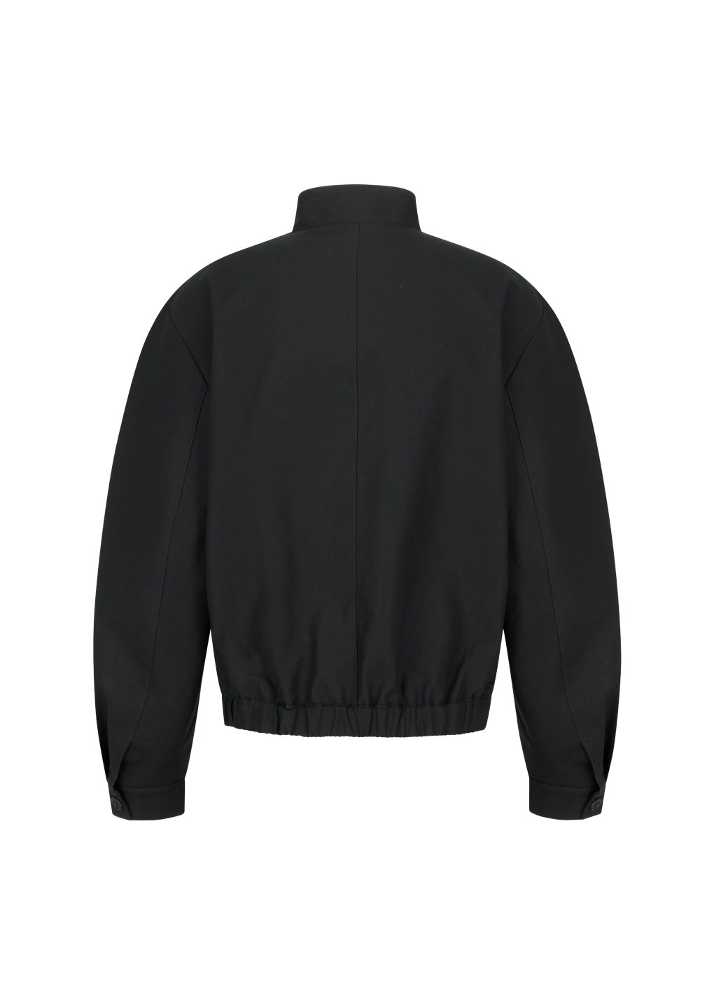 cotton curved jumper, black