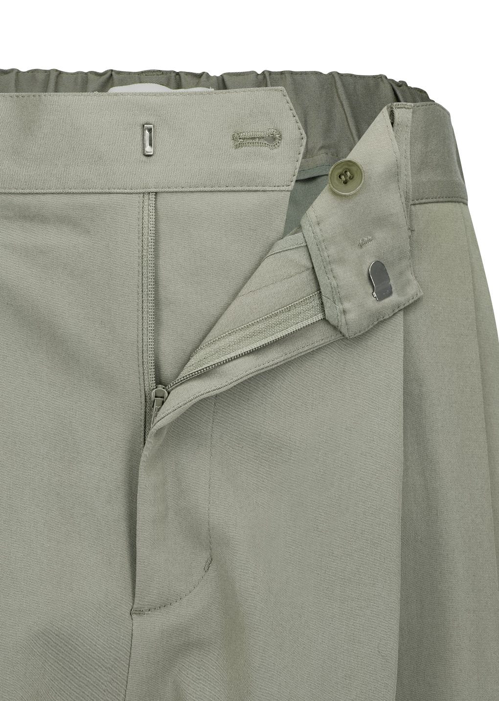 men's two tuck wide banding pants, khaki
