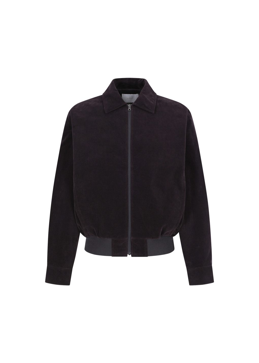 velvet zip up jumper, black