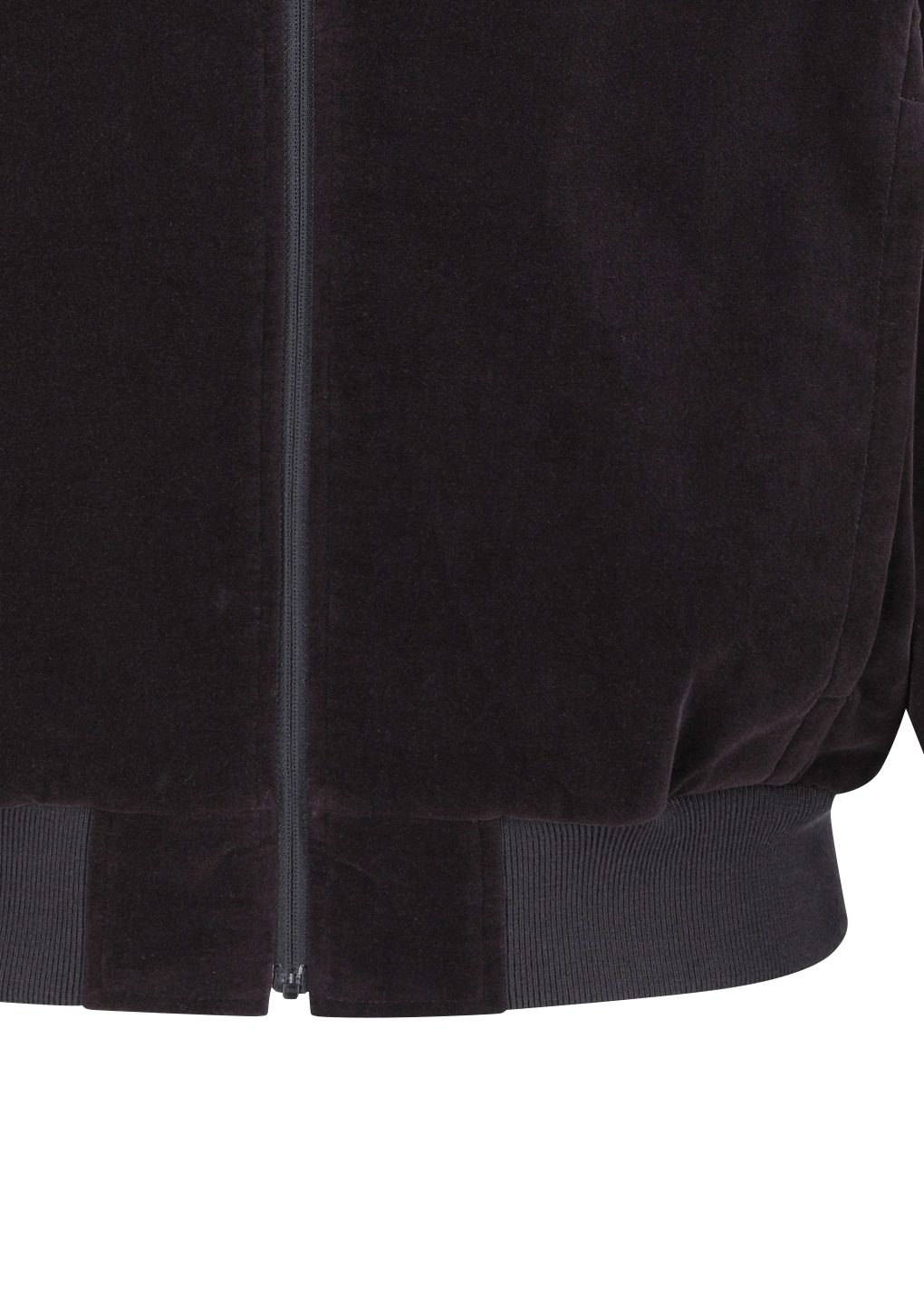 velvet zip up jumper, black