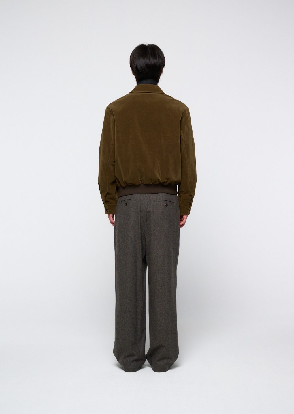 velvet zip up jumper, khaki