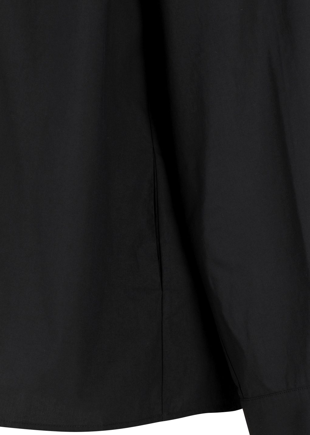 neck shirring shirt, black