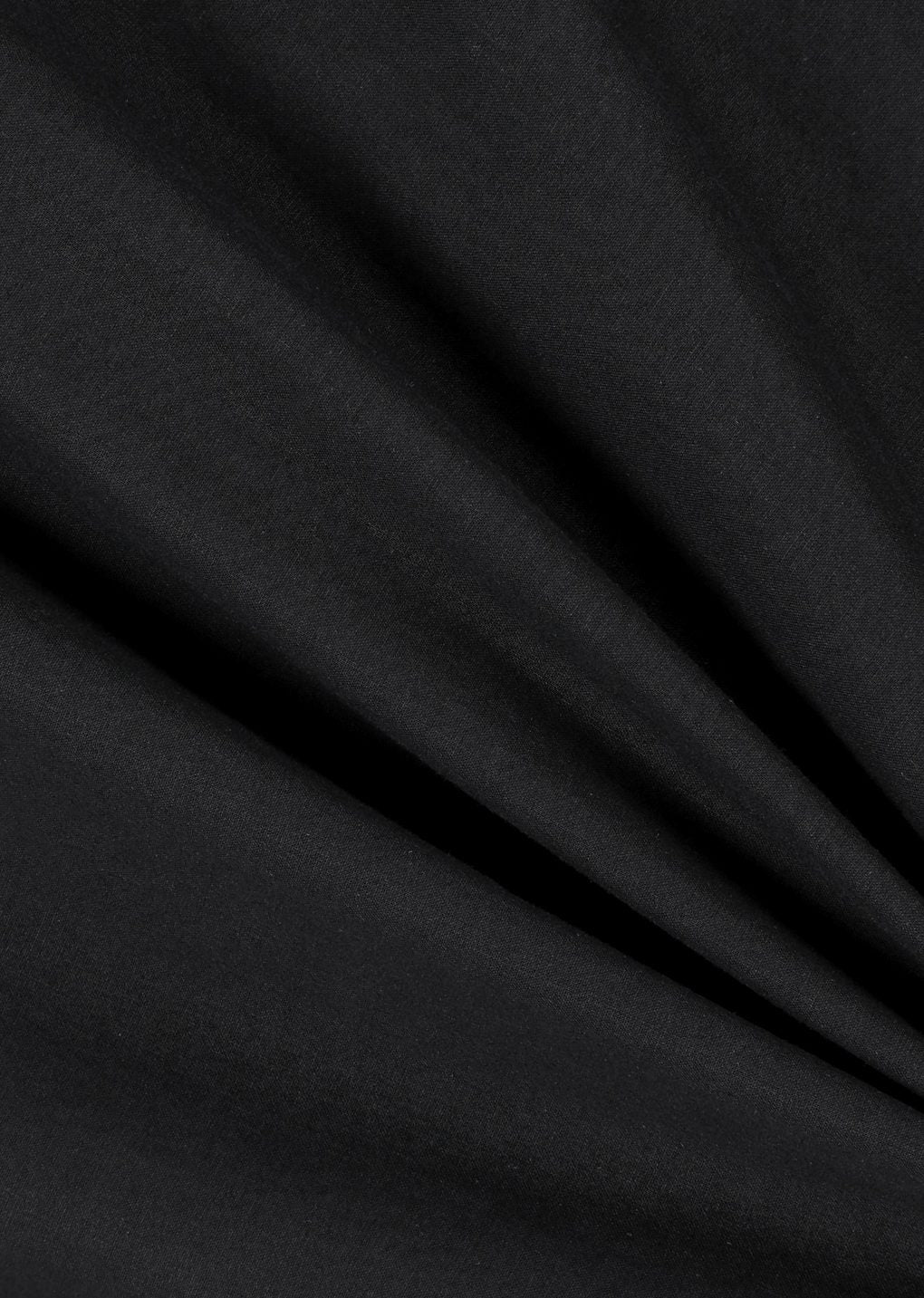neck shirring shirt, black