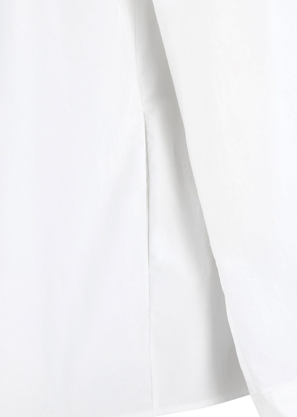 neck shirring shirt, white