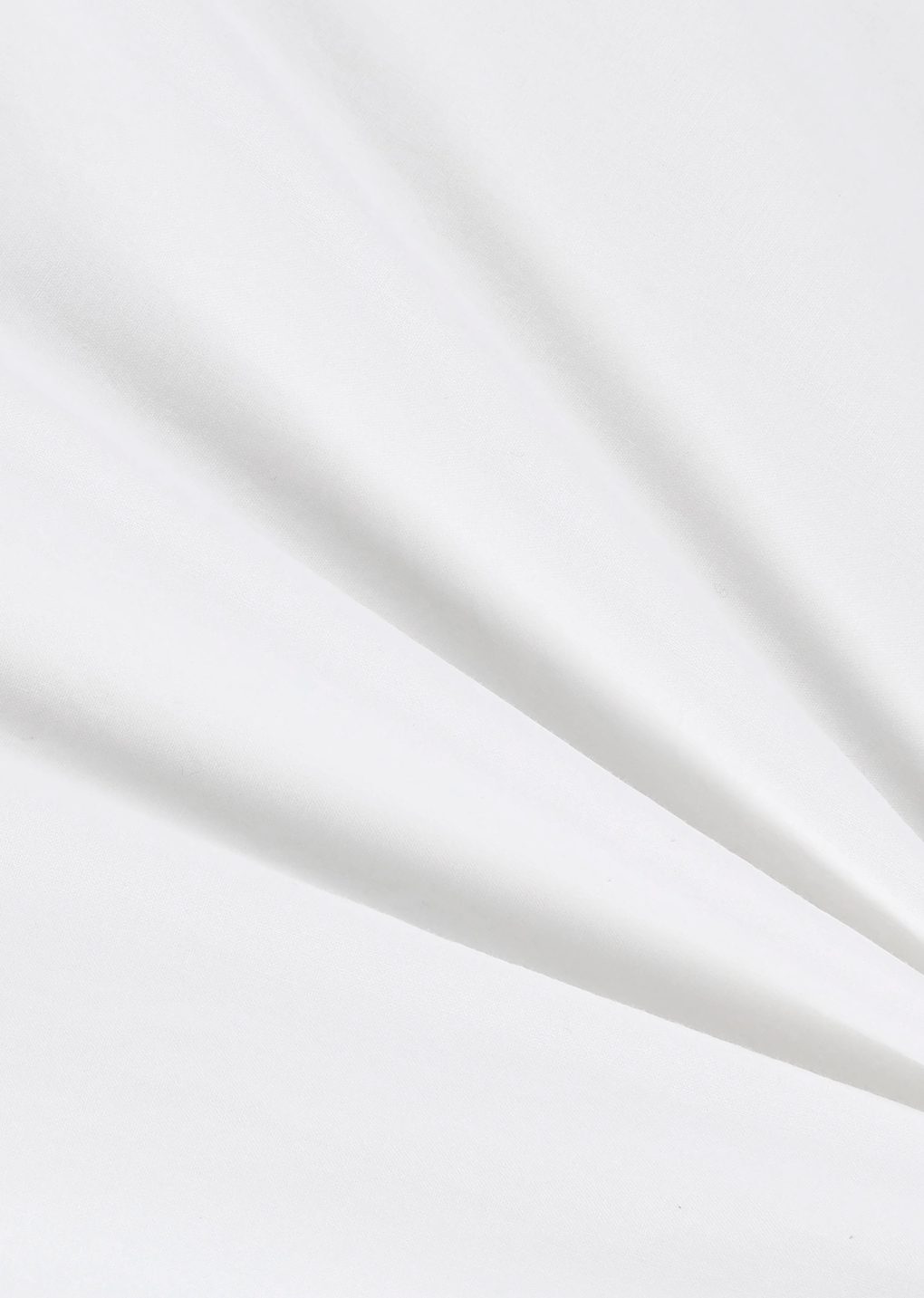 neck shirring shirt, white