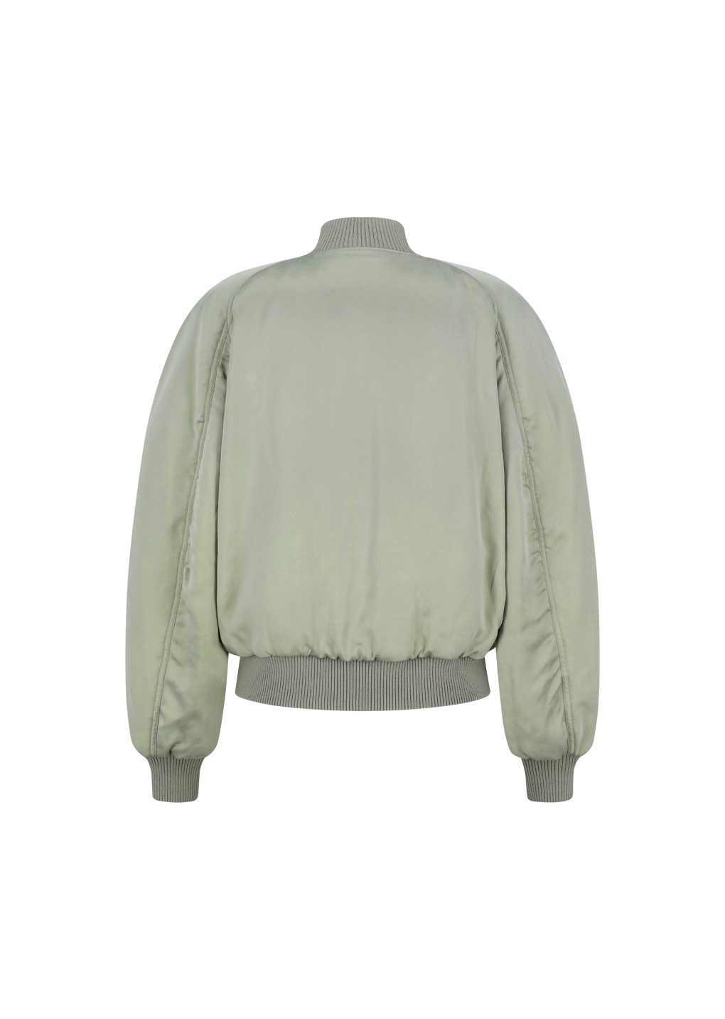 ribbed silky blouson, khaki