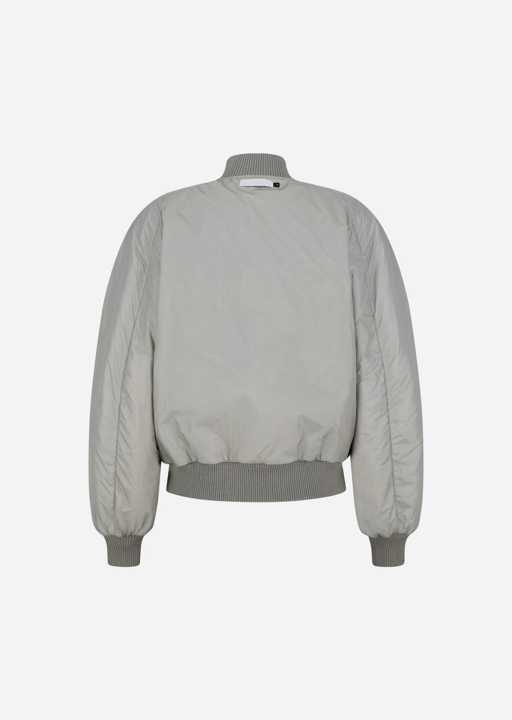 ribbed silky blouson, khaki