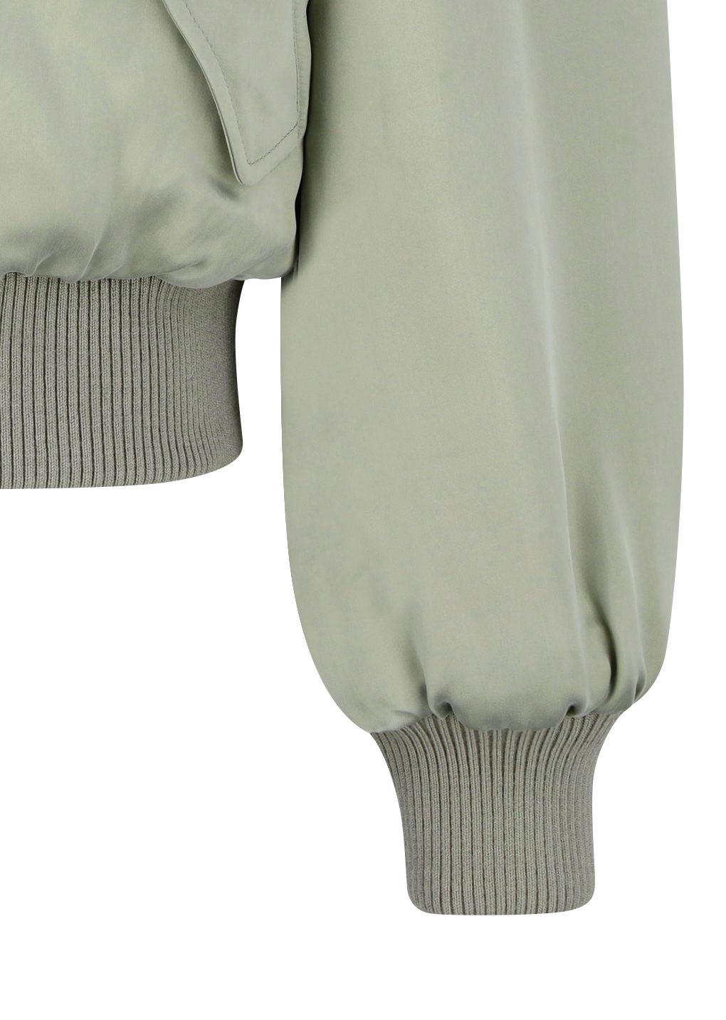 ribbed silky blouson, khaki