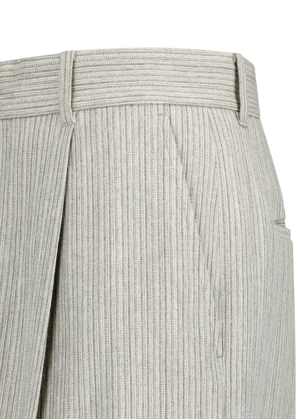 stripe wool straight pants, beige