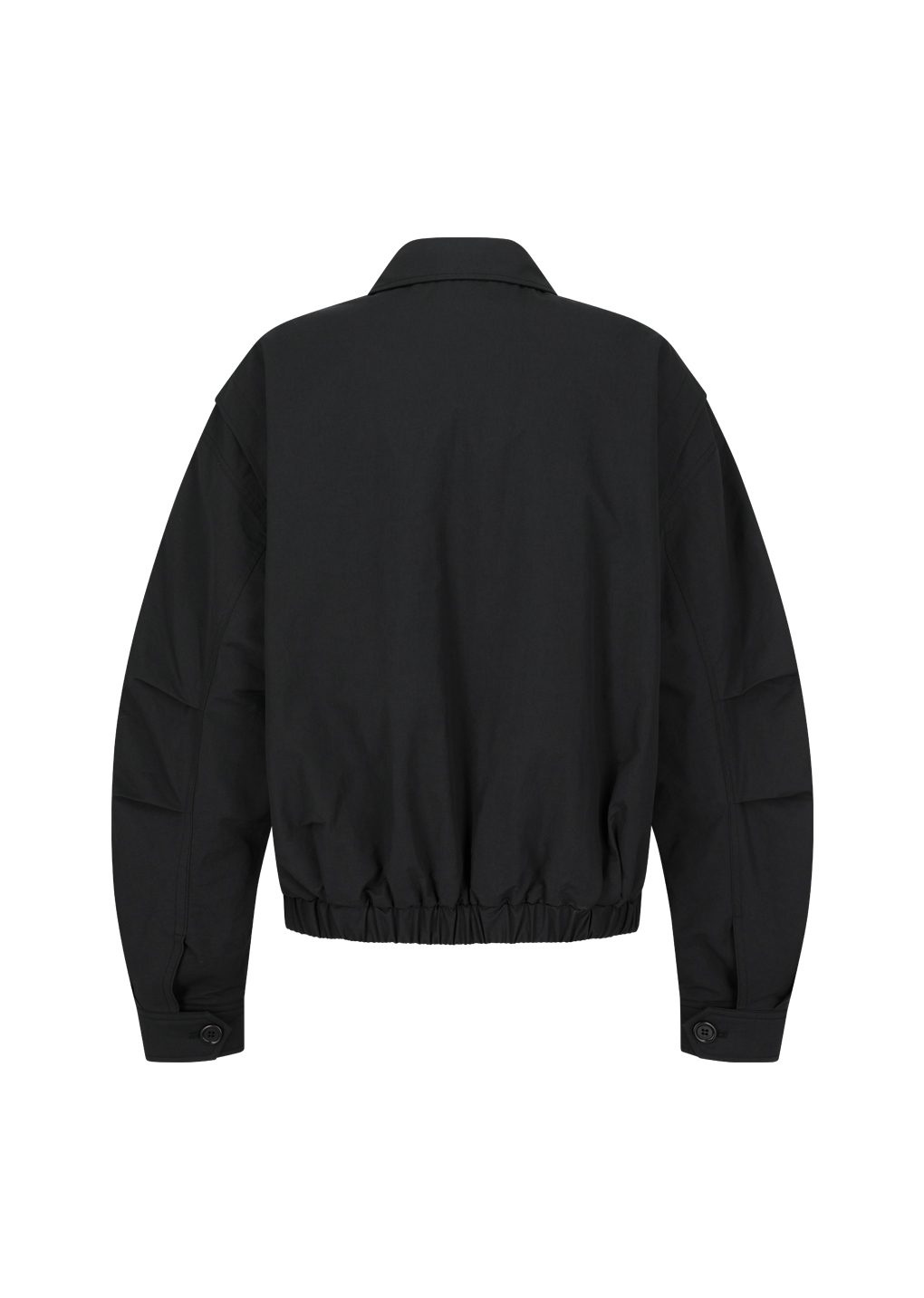 padded cotton nylon jumper, black