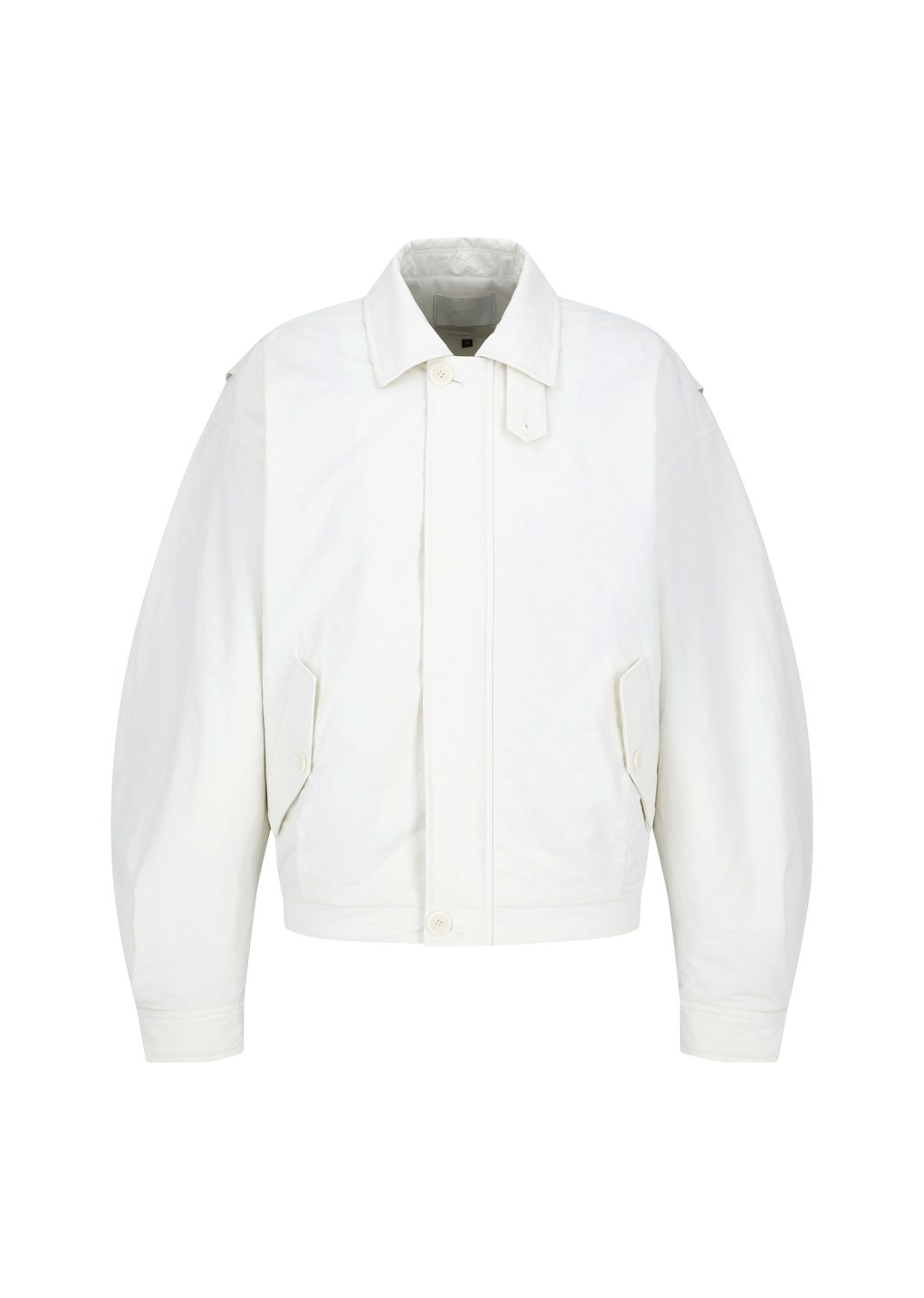 padded cotton nylon jumper, ecru