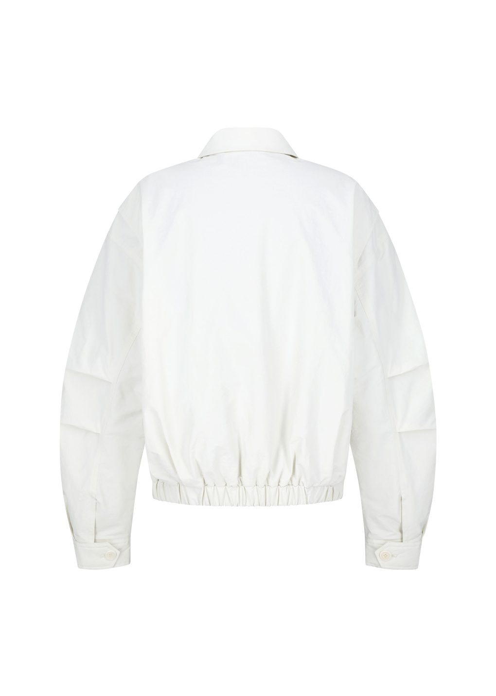 padded cotton nylon jumper, ecru
