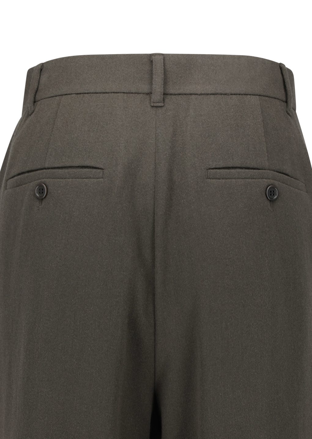 tapered wool pants, brown
