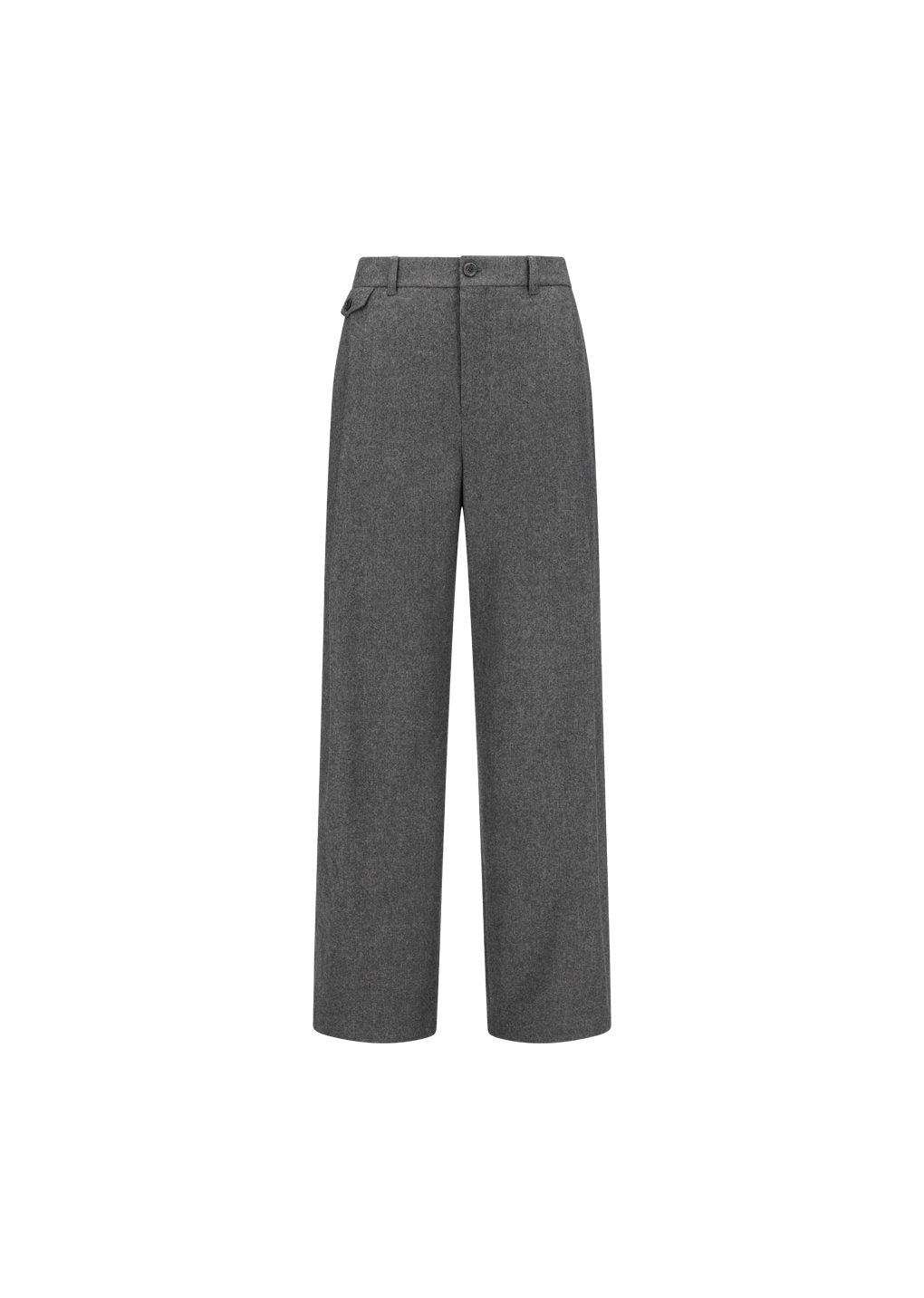 tapered wool pants, charcoal