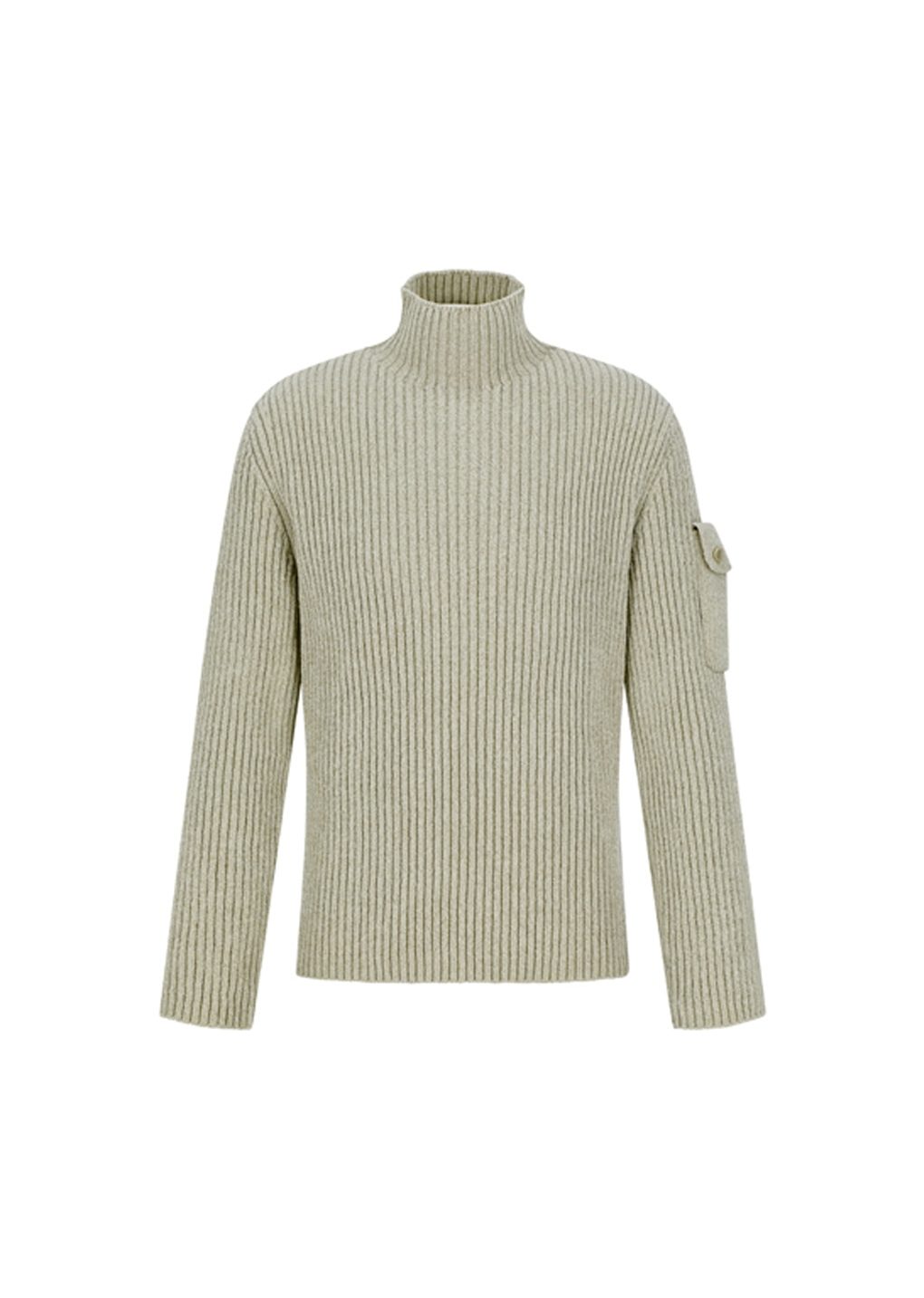 ribbed velvet knit top, beige