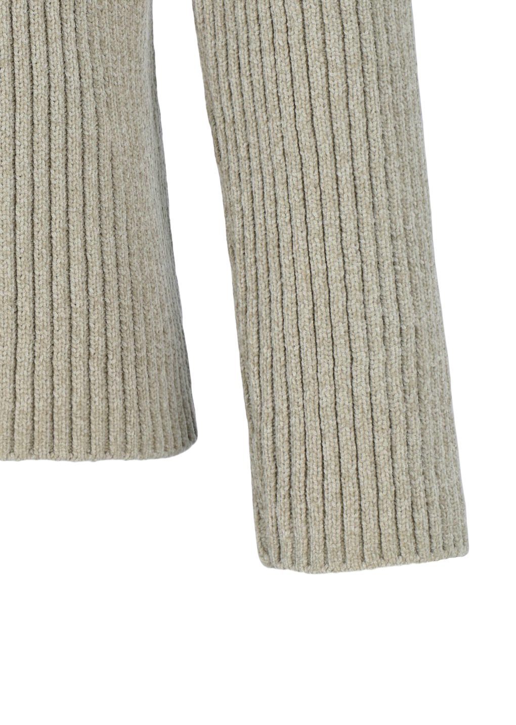 ribbed velvet knit top, beige
