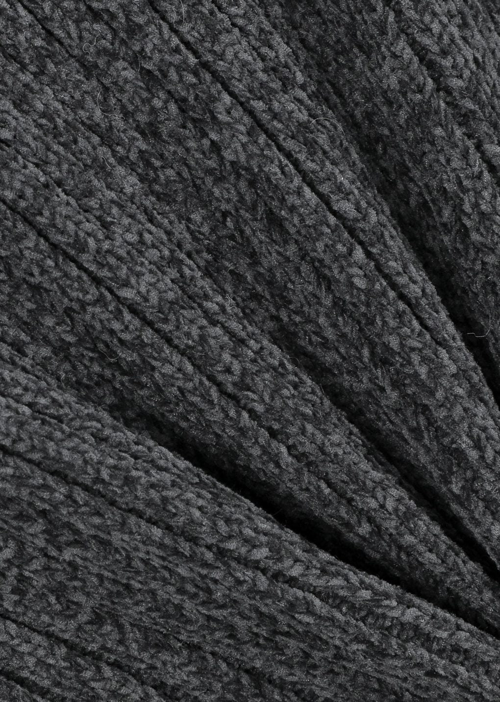 ribbed velvet knit top, charcoal