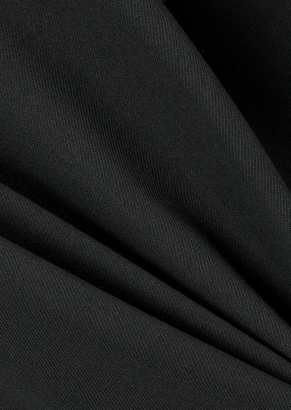 wool banding pants, black