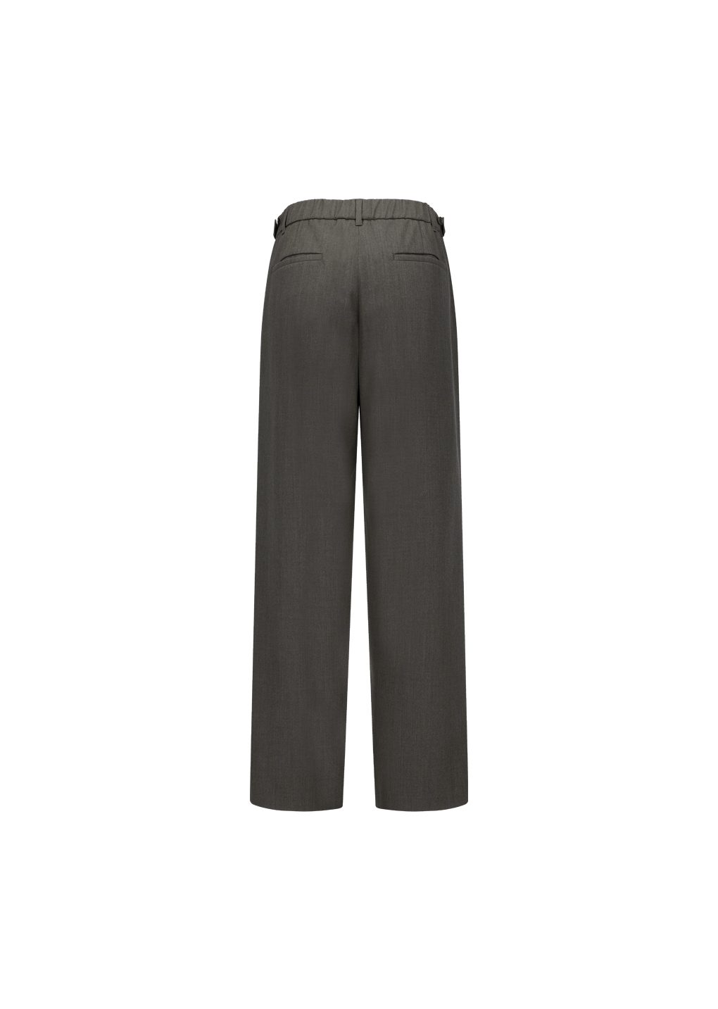 wool banding pants, brown