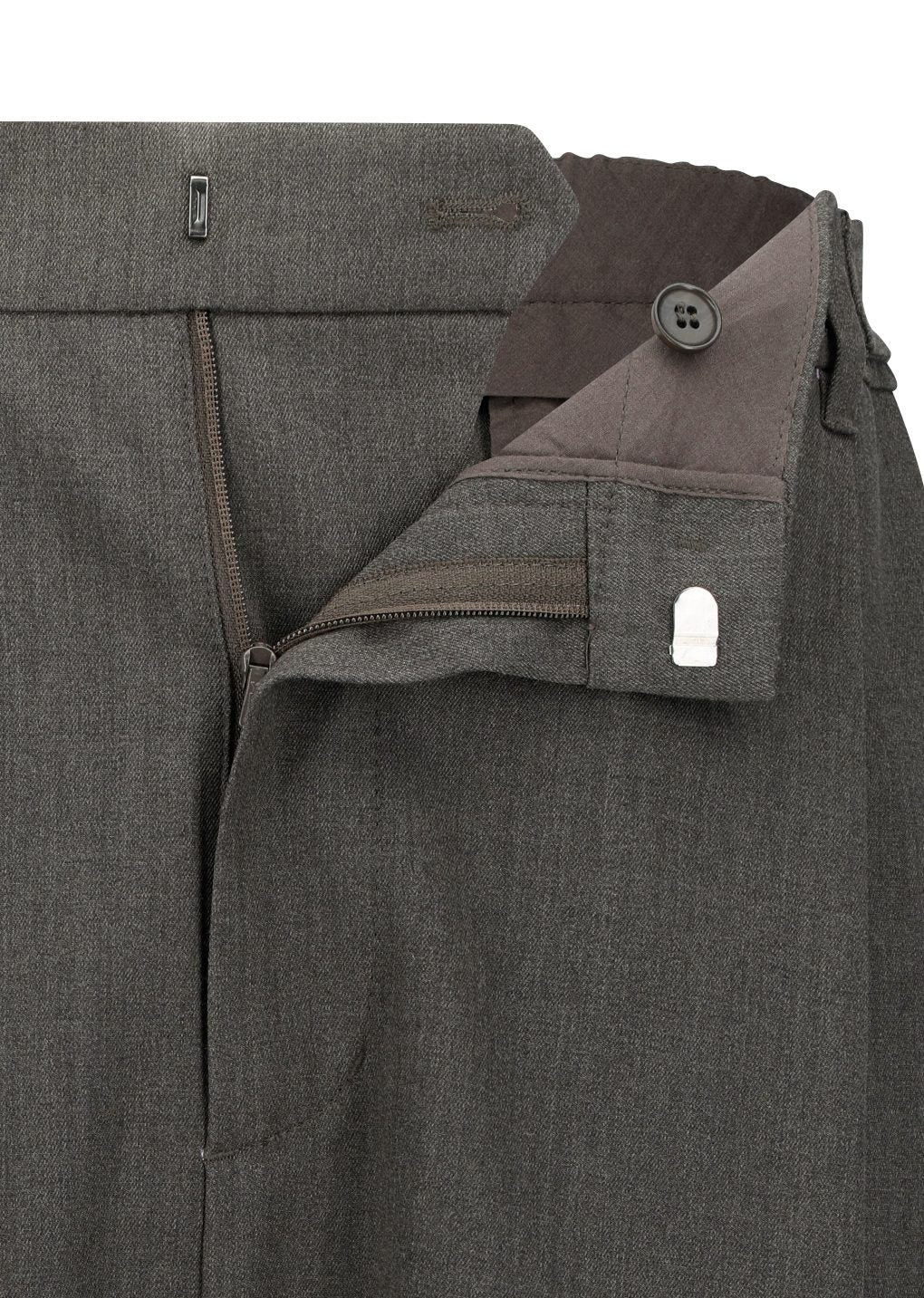 wool banding pants, brown