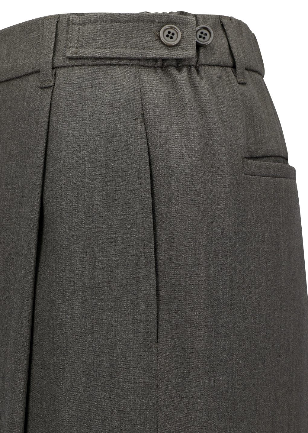 wool banding pants, brown