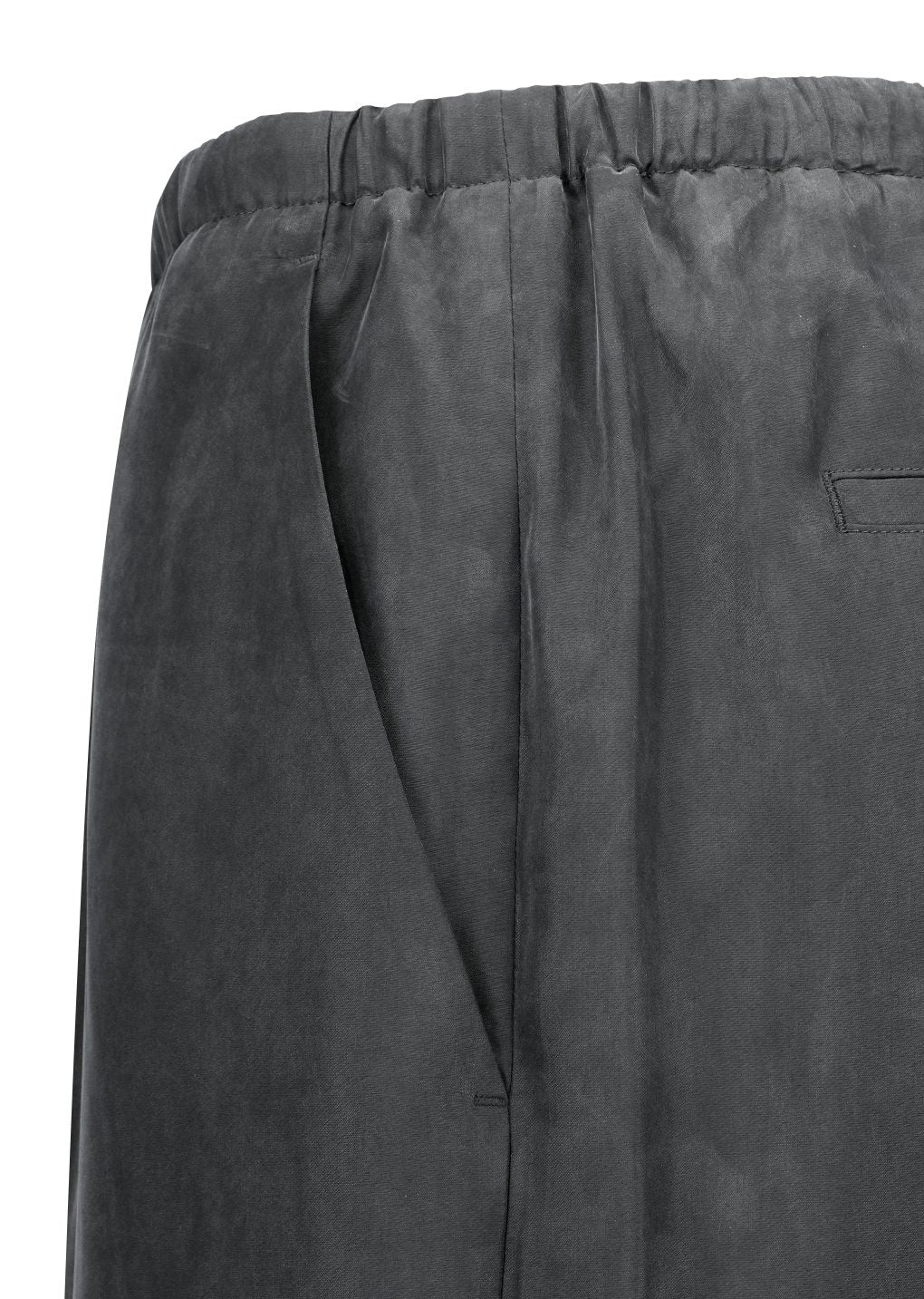 cupro banding pants, charcoal