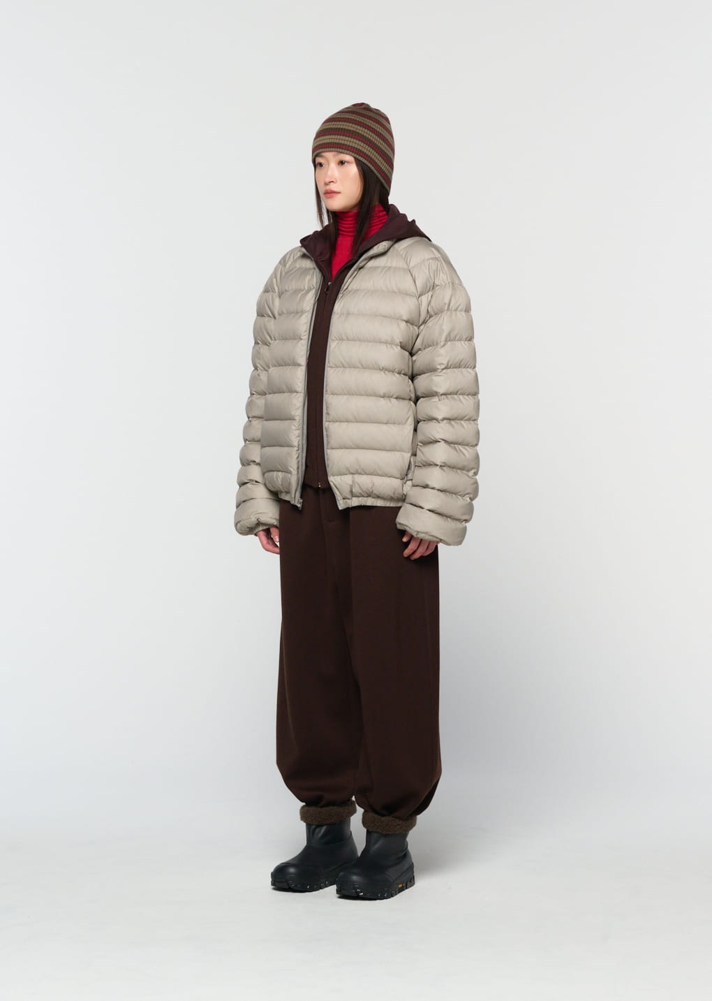 easy wool pants, brown