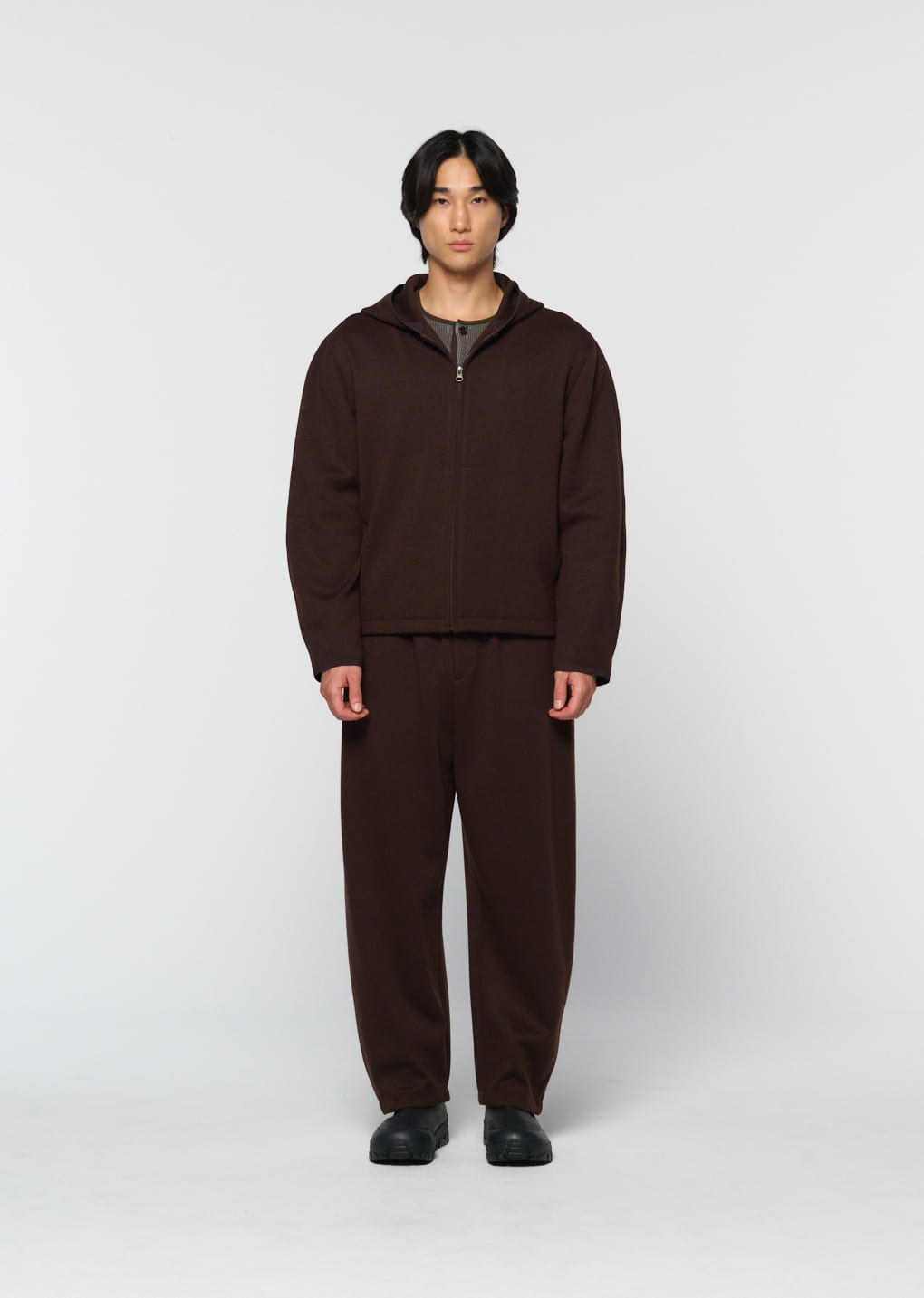 easy wool pants, brown