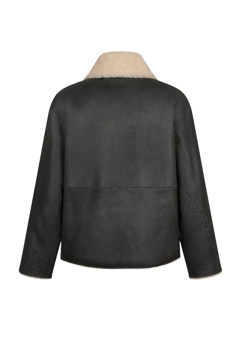 lambskin shearling jumper, khaki