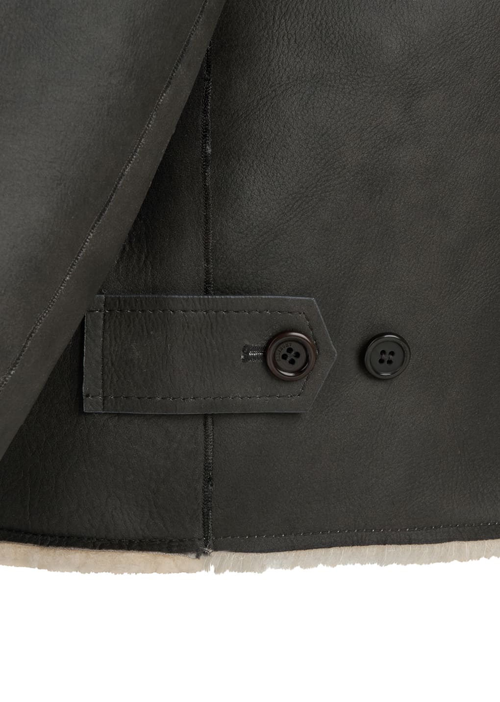 lambskin shearling jumper, khaki