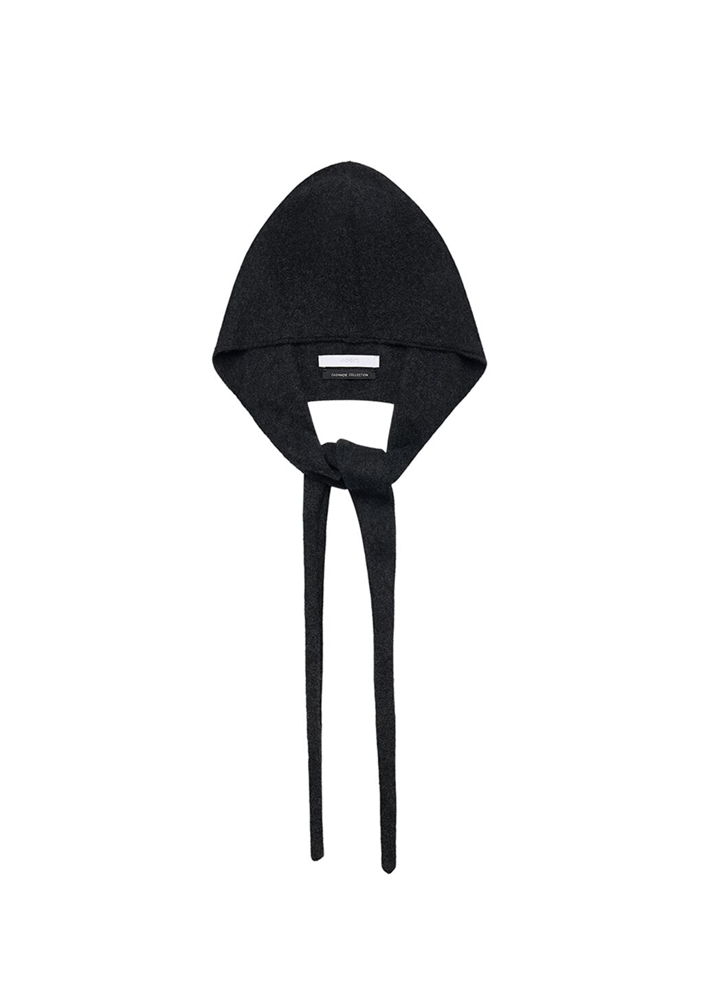cashmere balaclava scarf, charcoal