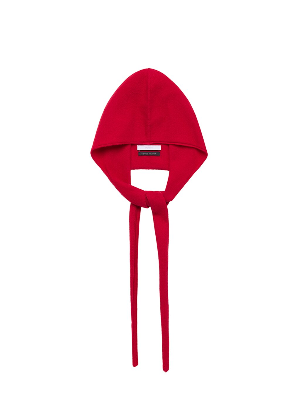 cashmere balaclava scarf, red