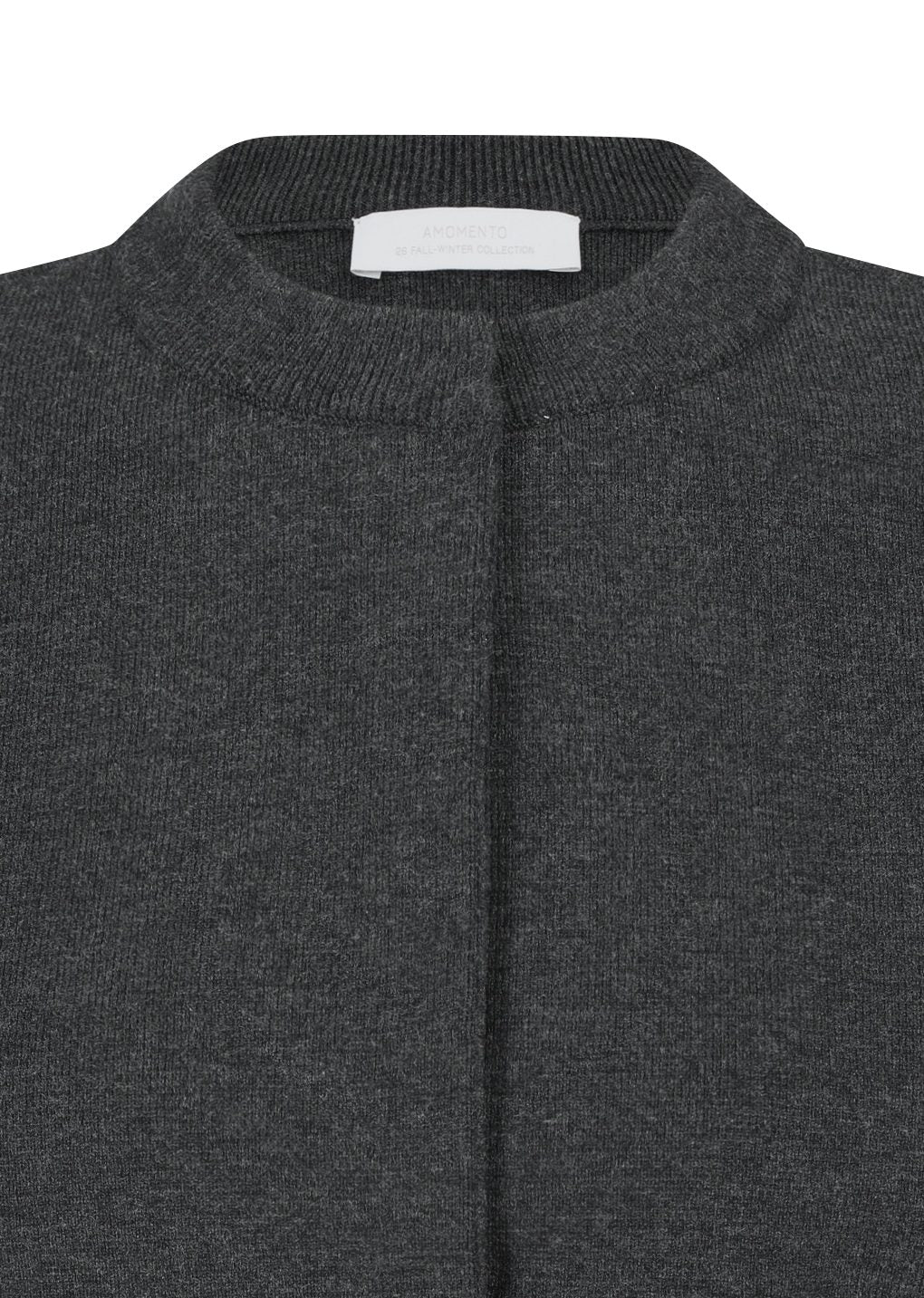 rounded sleeve cardigan, charcoal