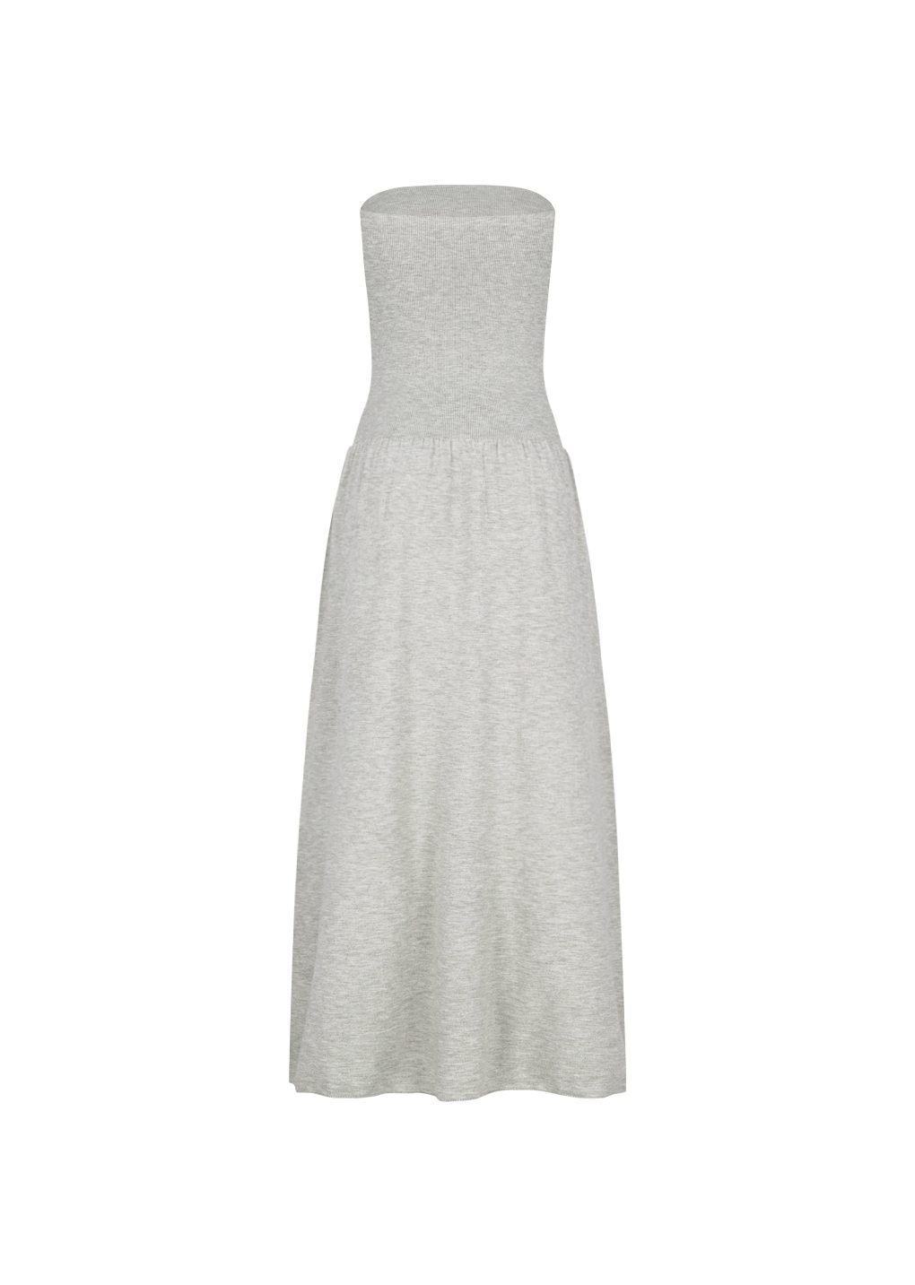 ribbed shirring knit maxi dress, beige