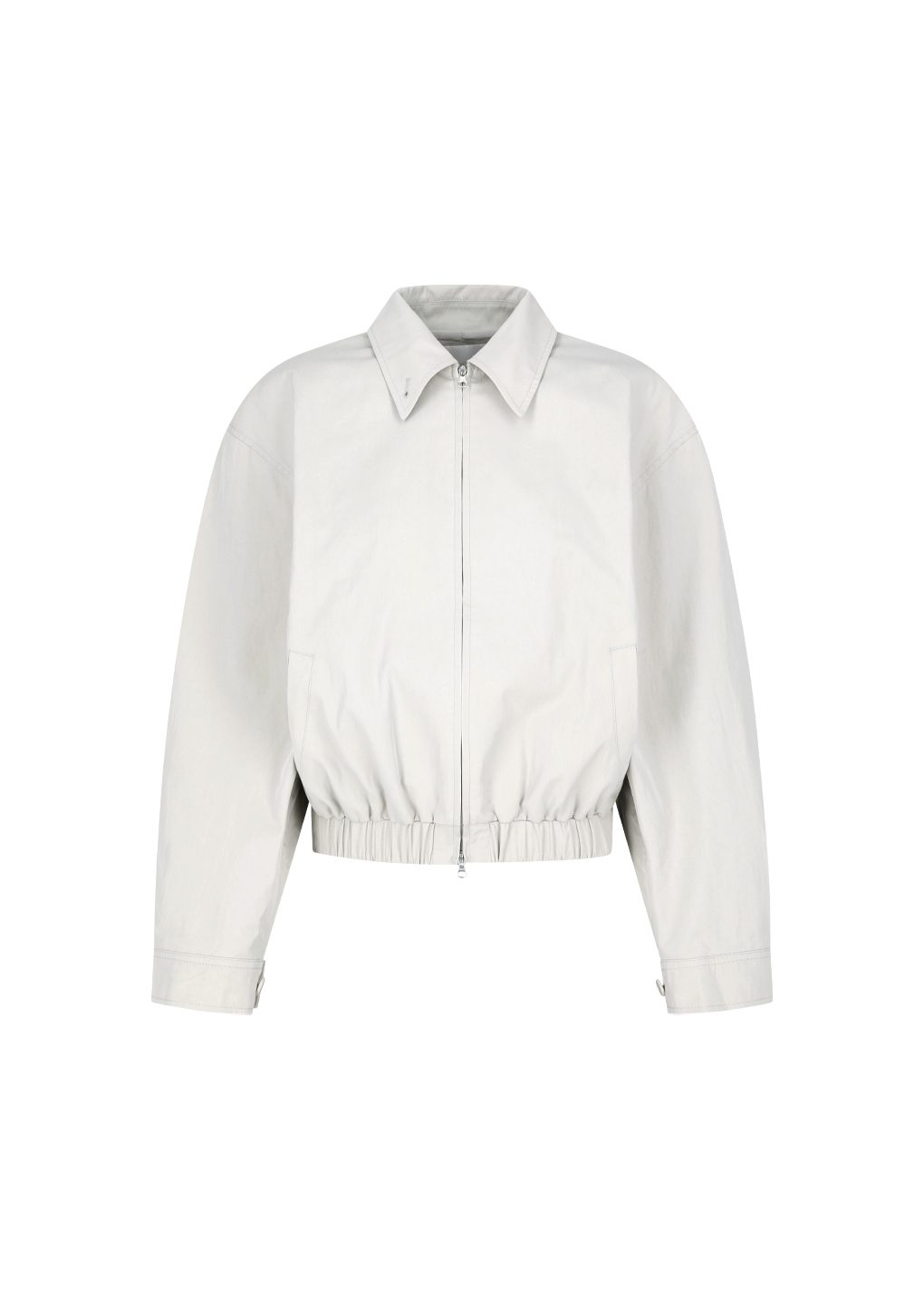 cotton nylon blouson, beige