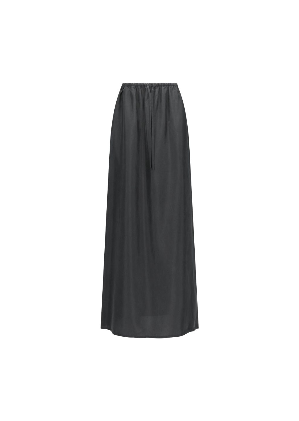 cupro banding skirt, charcoal