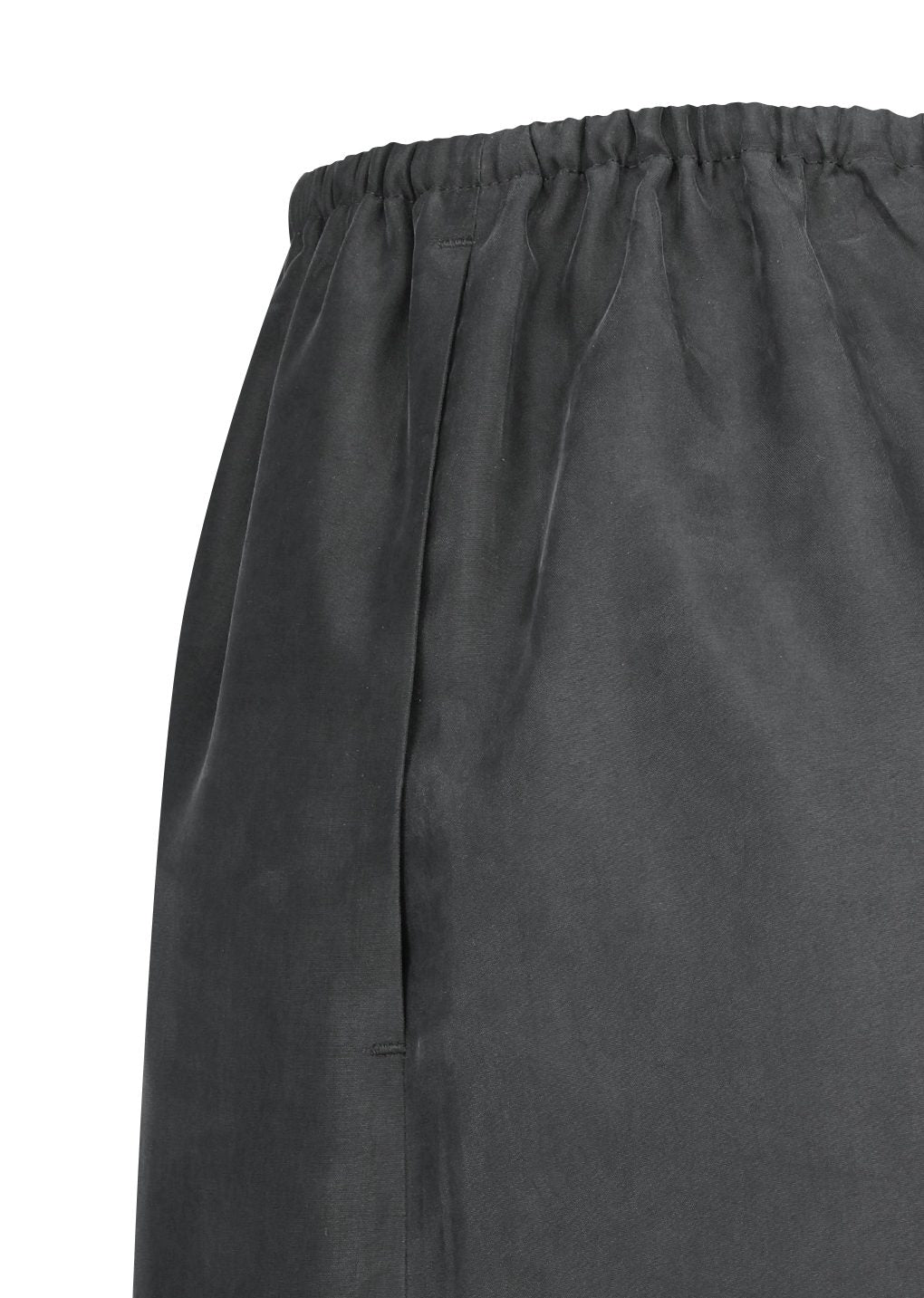 cupro banding skirt, charcoal