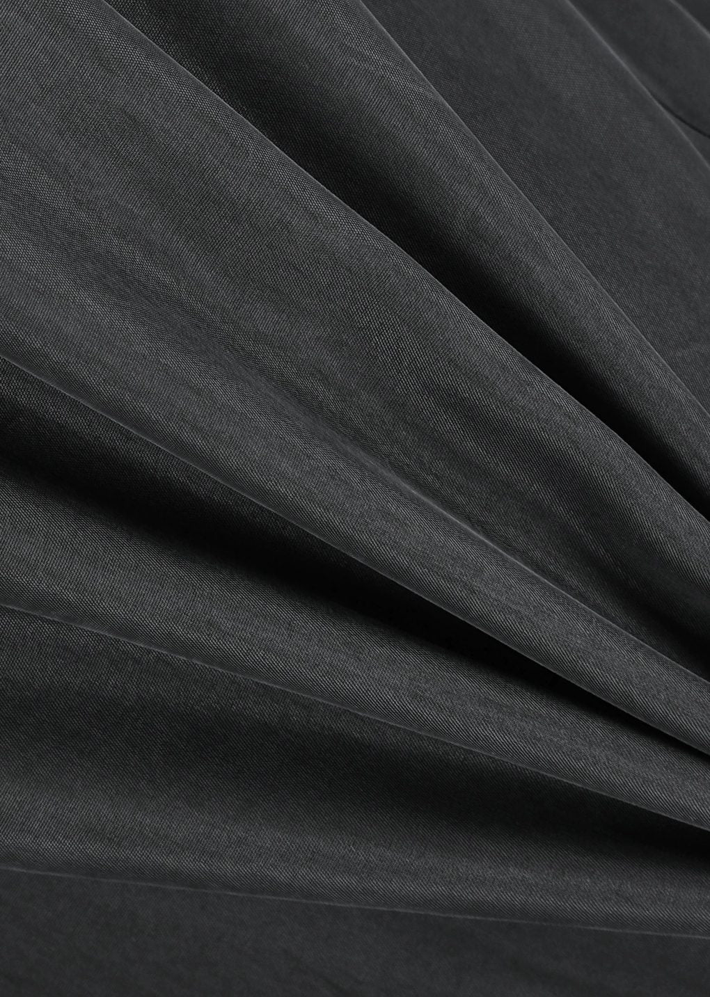 cupro banding skirt, charcoal