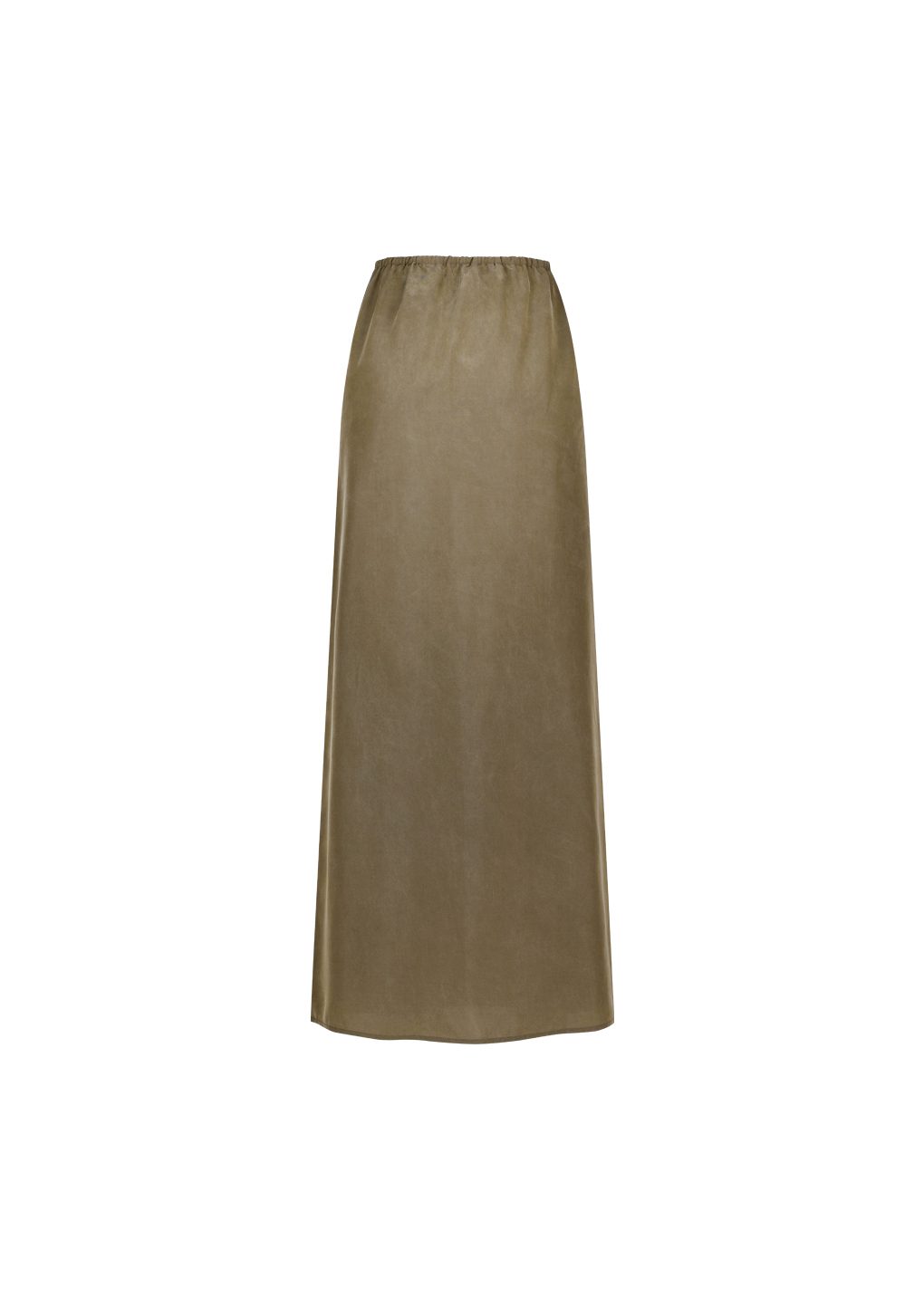 cupro banding skirt, khaki