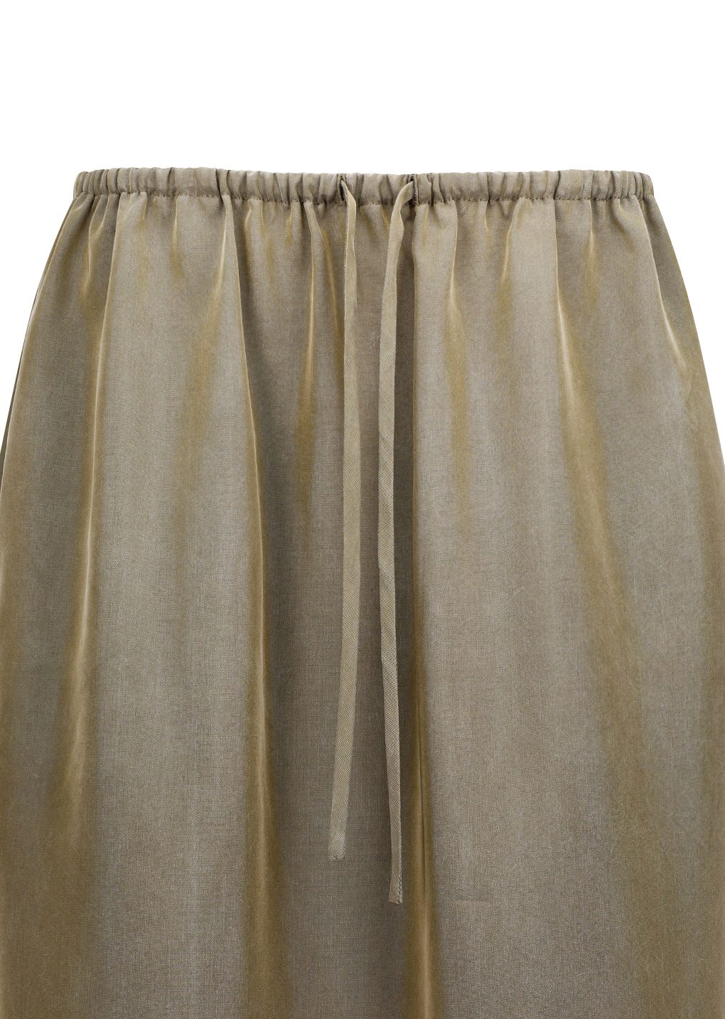 cupro banding skirt, khaki