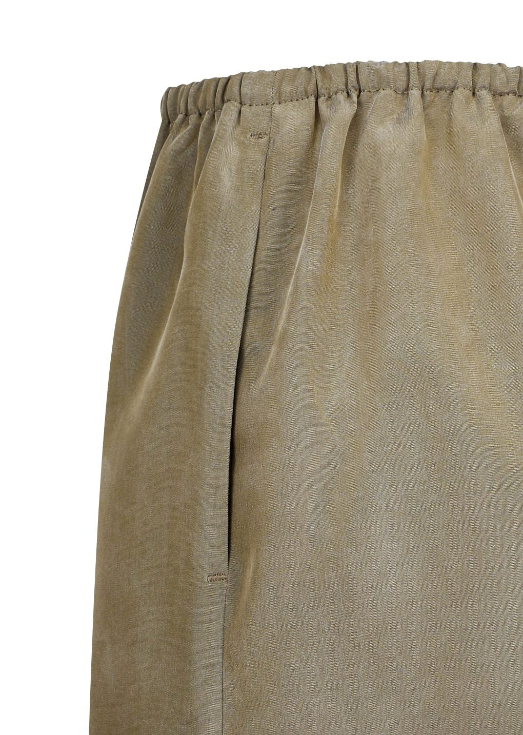 cupro banding skirt, khaki
