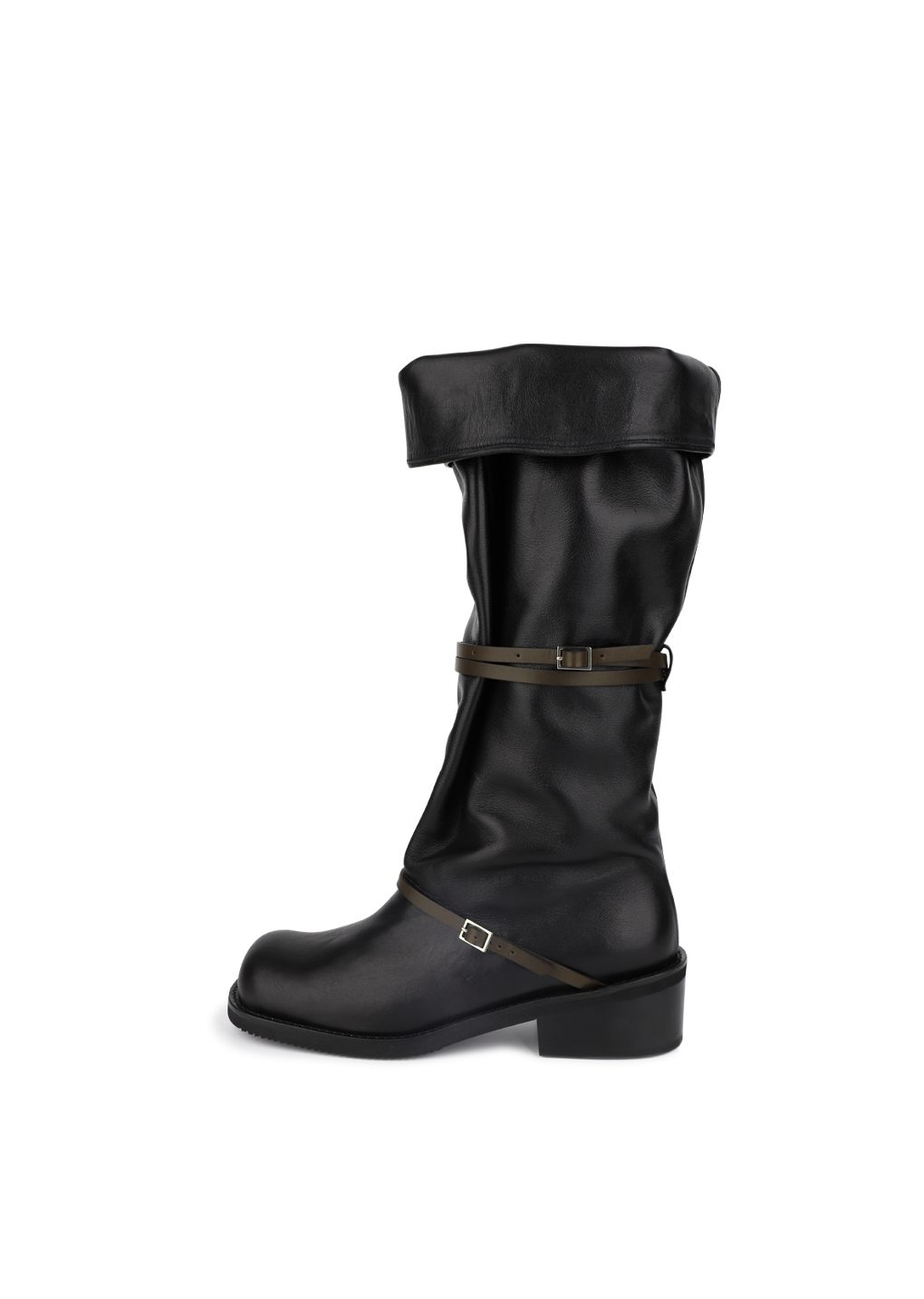 belt long boots, black