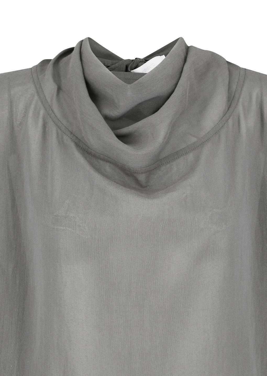 sheer cotton scarf top, grey